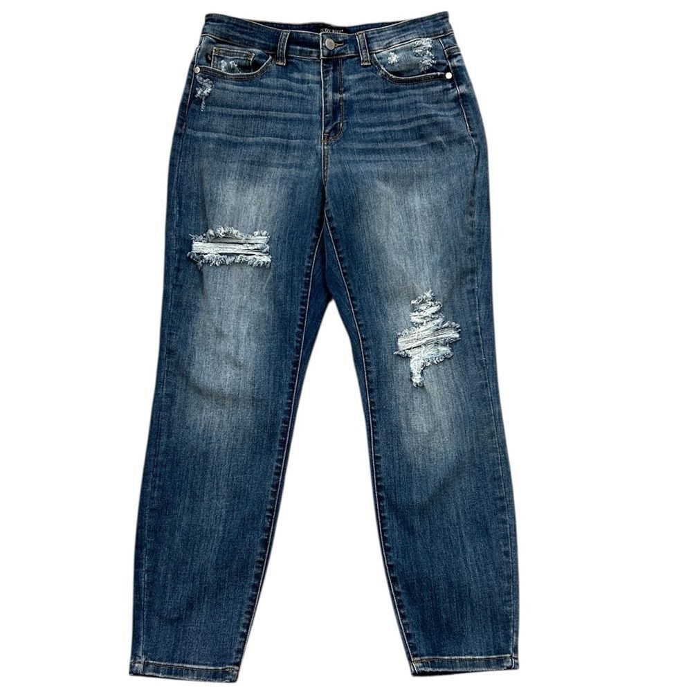 Judy Blue Slim Fit Distressed Ankle Jeans